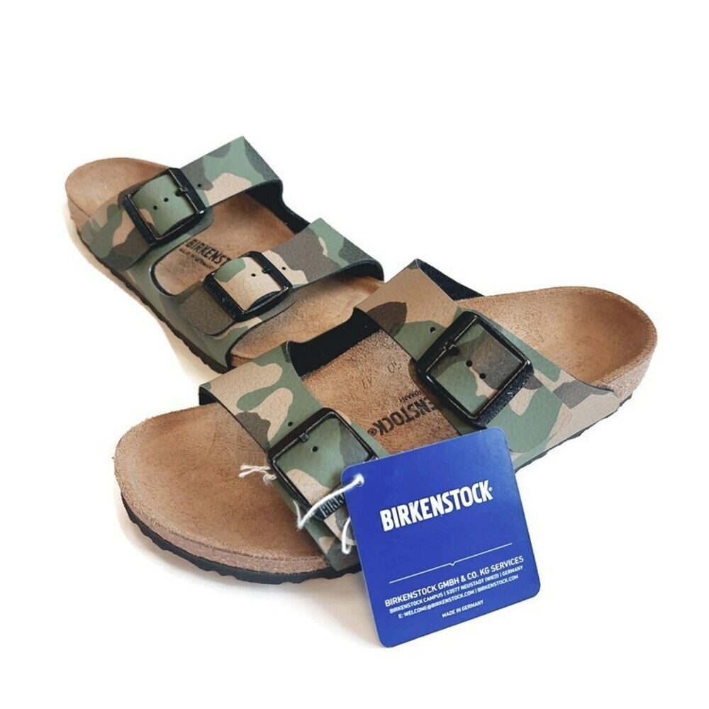 Birkenstock Arizona Kids Size L3 Sandals EU 34 Desert Soil Camouflage Green - Picture 5 of 9